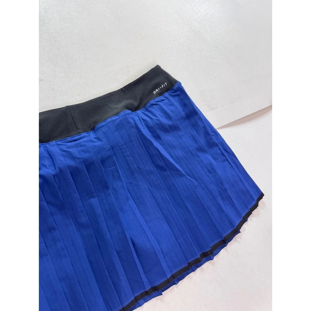 Nike Skort Womens Large Blue Dri-FIT Pleated Tennis Power Built In Shorts NWT